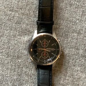 Seiko Quartz Chronograph 100m Mens Watch 7T92-0NY0